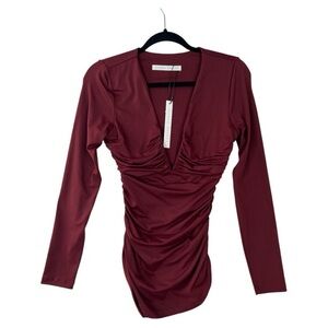 SUSANA MONACO NWT WOMEN’S OXBLOOD LONG SLEEVE DRESS SZ M